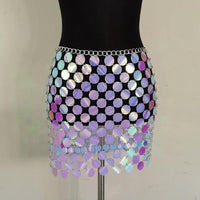 Colourful Sequins Mini Skirt