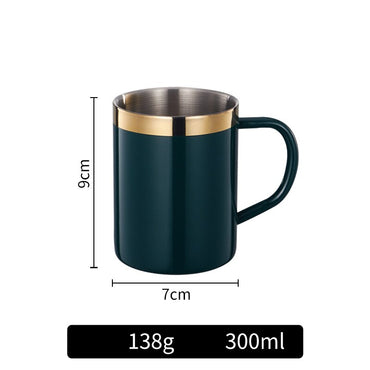 Luxury Double Wall Coffee Cup with Lid