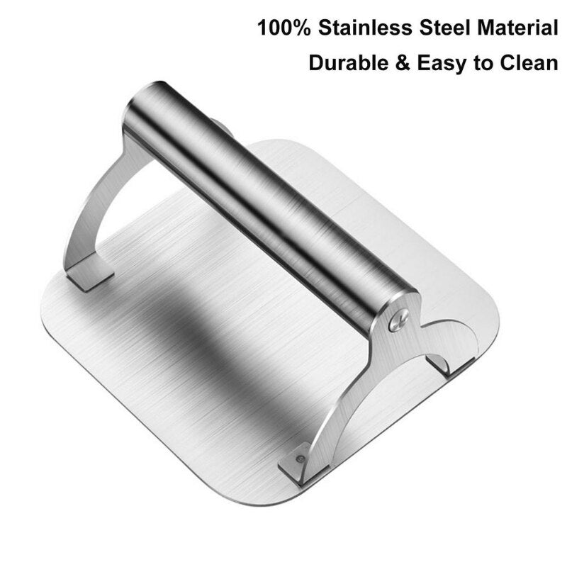 Square Stainless Steel Burger Press