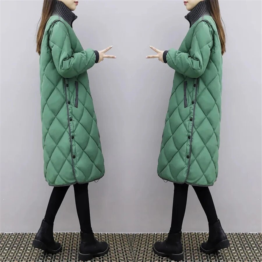 Winter Warm Long Turtleneck Parka Coat