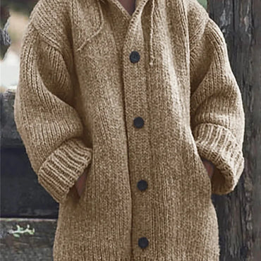 Extra Warm Long Hooded Cardigan