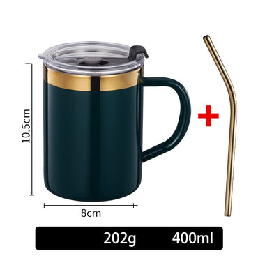 Luxury Double Wall Coffee Cup with Lid