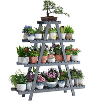 Bamboo Indoor Balcony Flower Rack