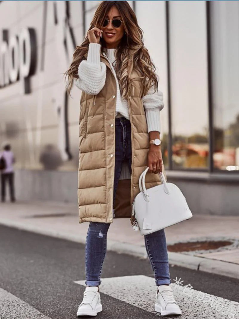 Elegant Sleeveless Winter Jacket