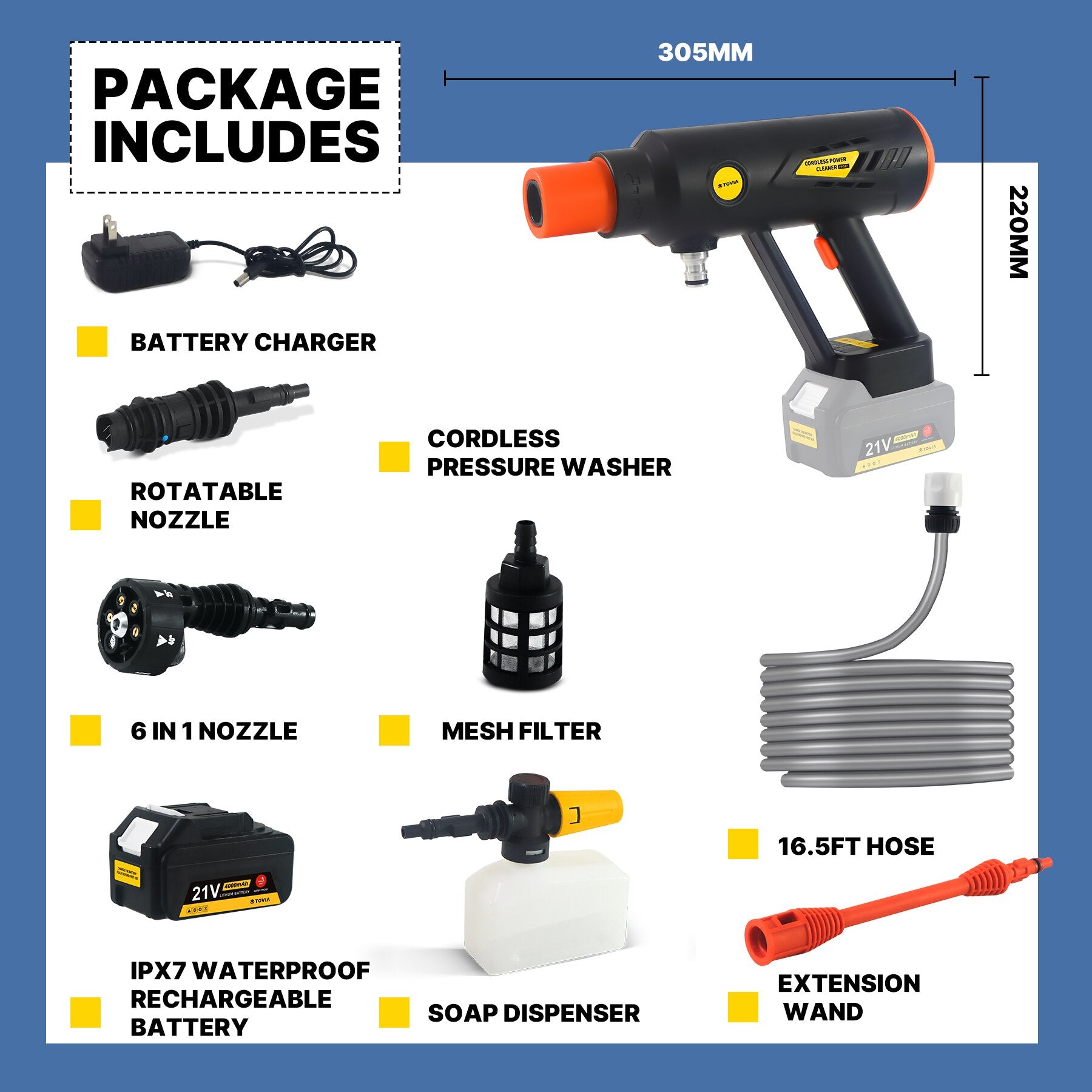 60bar Cordless High Pressure Washer