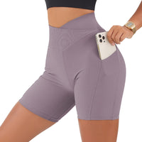 Crossover Workout Elastic Shorts