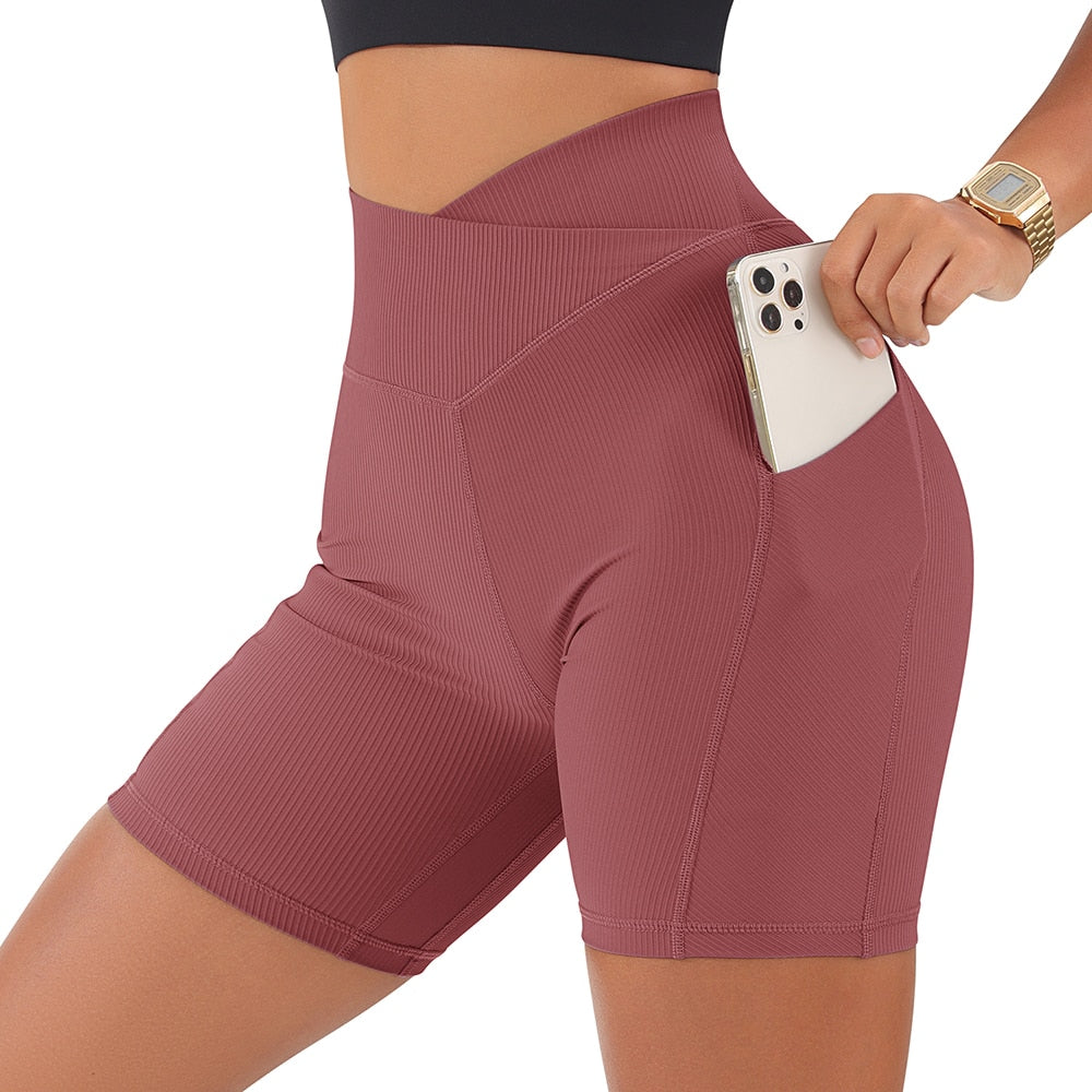 Crossover Workout Elastic Shorts