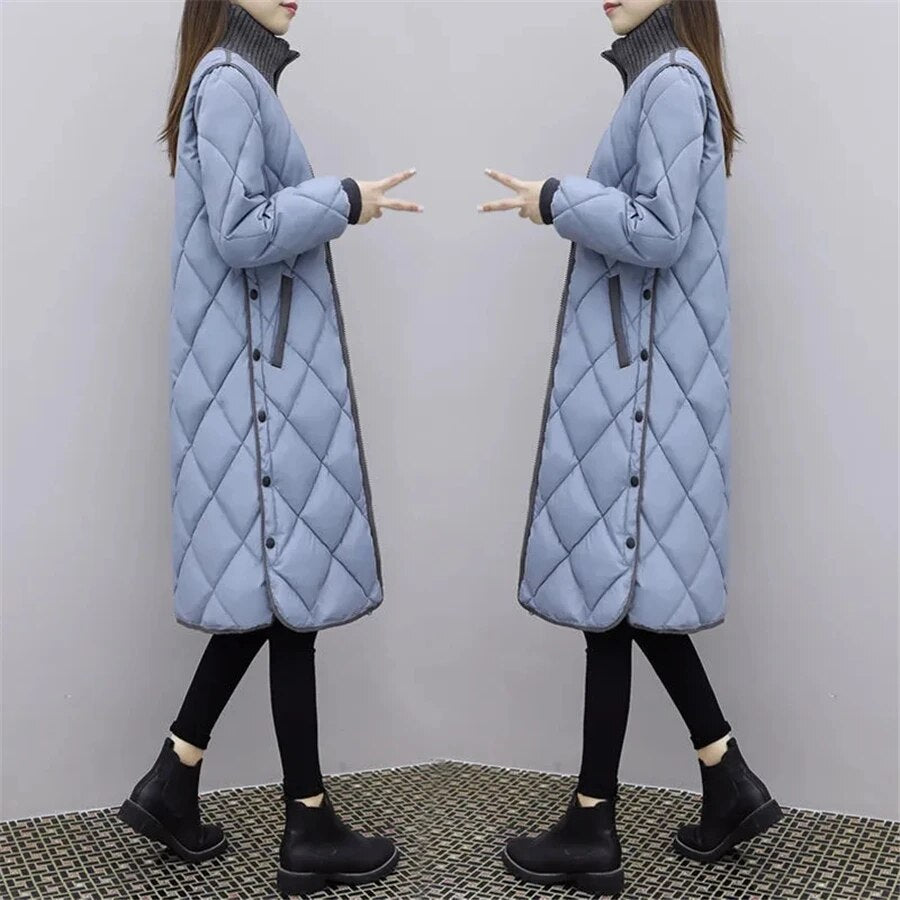 Winter Warm Long Turtleneck Parka Coat