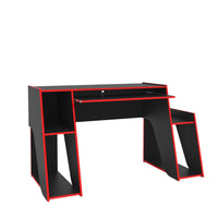 Red Finish Gaming Desk with Keyboard Tray