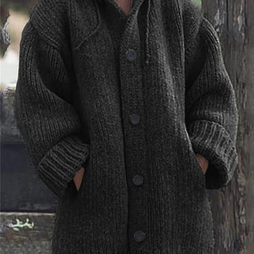 Extra Warm Long Hooded Cardigan