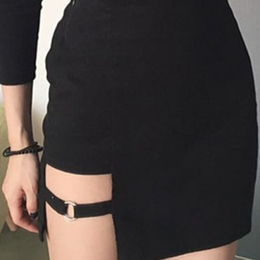 Retro Style Hem Pencil Mini Skirt