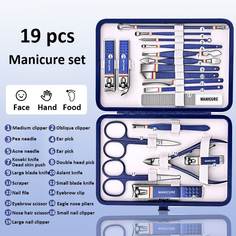 Manicure & Pedicure Set With Storage Case