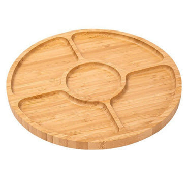 Bamboo Divided Platter Serving Tray