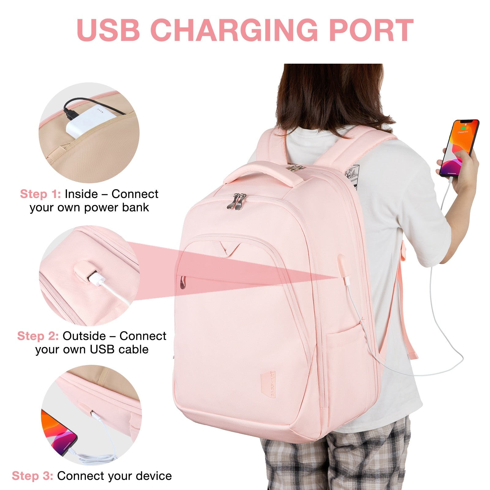 Anti-theft Large Waterproof Backpack