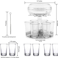 6 Shot Glasses Quick Filling Dispenser