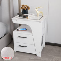 White Modern Nightstand Desk