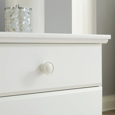 White Finish 6- Drawer Dressing Table