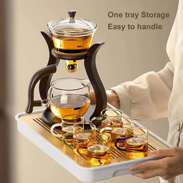 Heat-Resistant Magnetic Glass Tea Set