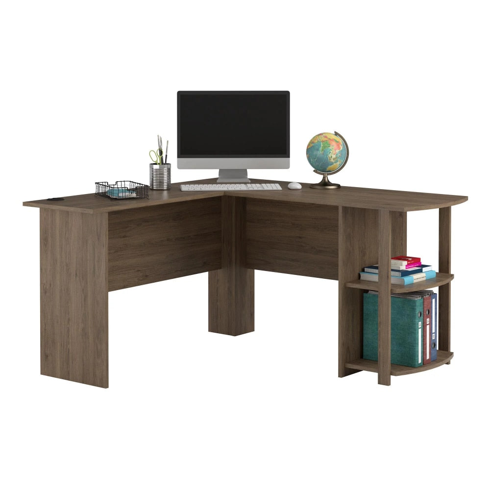 Dominic L Desk with Bookshelves