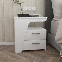 White Modern Nightstand Desk