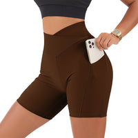 Crossover Workout Elastic Shorts