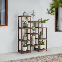 7-Tier Brown Fir Flower Stand