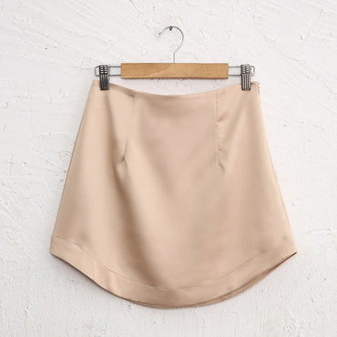 Slim Chic Satin Mini Skirt