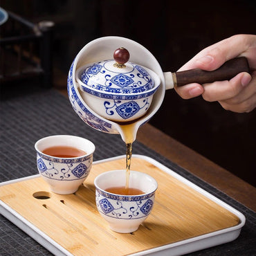 Elegant Ceramic Rotation Teapot