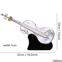 Violin Shape Glass Wine Decanter