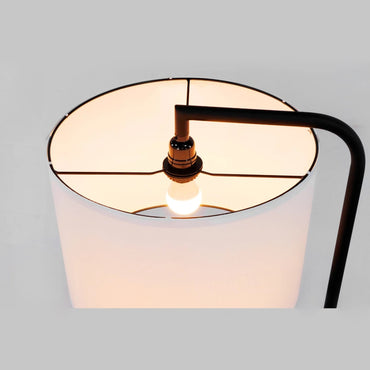 Modern Matte Black Floor Lamp with Magazine Rack