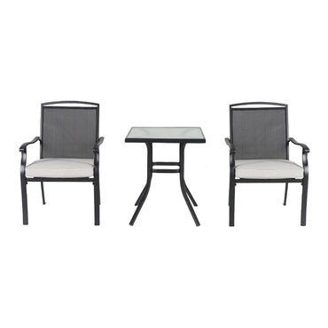 3-Piece Outdoor Patio Bistro Set, Gray