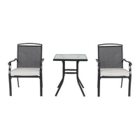 3-Piece Outdoor Patio Bistro Set, Gray