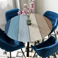 Vintage Wood Texture Round Table