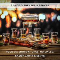 6 Shot Glasses Quick Filling Dispenser