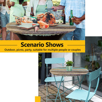 Vintage Wood Texture Round Table