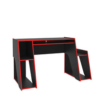 Red Finish Gaming Desk with Keyboard Tray