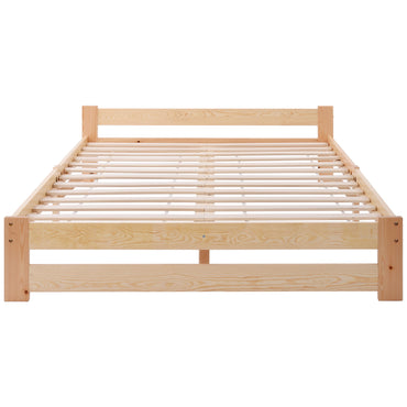 140x200cm Natural Solid Wood Bed