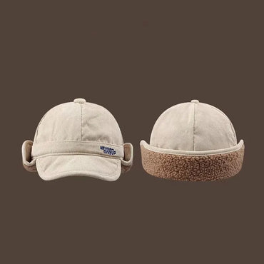 Premium Lamb Wool Duckbill Bomber Hats for Autumn & Winter Cycling