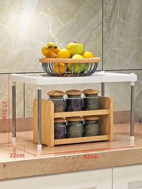 2-Layer Stainless Steel kitchen Storage Unit