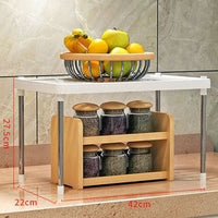2-Layer Stainless Steel kitchen Storage Unit