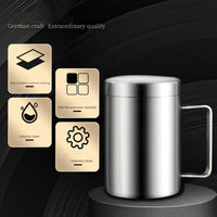 Luxury Double Wall Coffee Cup with Lid