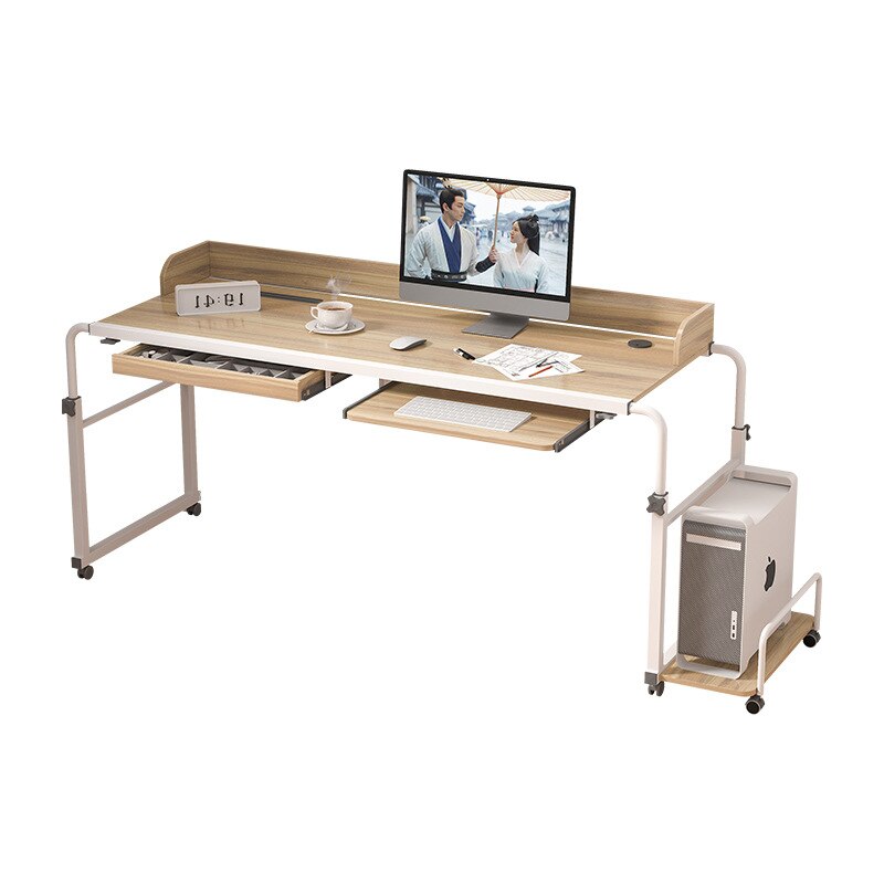 Height Adjustable Overbed Table with Wheels