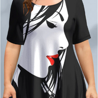 Oversized 3D Ladies Short Sleeve Top