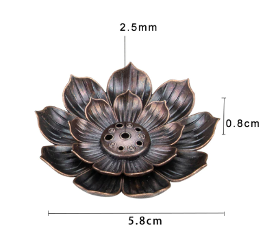 Lotus Alloy Incense Burner Holder