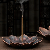 Lotus Alloy Incense Burner Holder