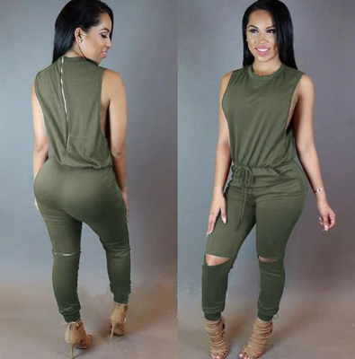 Sleeveless bandage jumpsuit