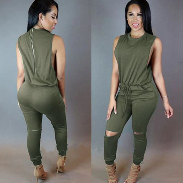 Sleeveless bandage jumpsuit