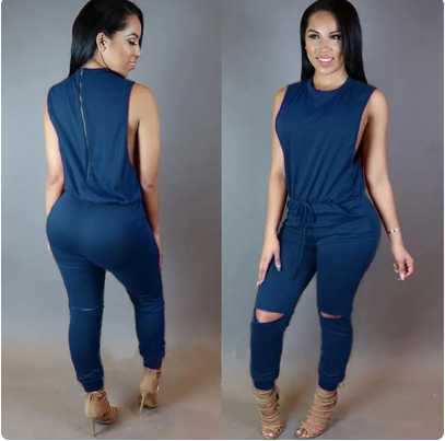 Sleeveless bandage jumpsuit