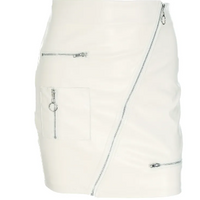 Stylish Diagonal Zipper Mini Skirt