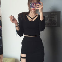 Retro Style Hem Pencil Mini Skirt